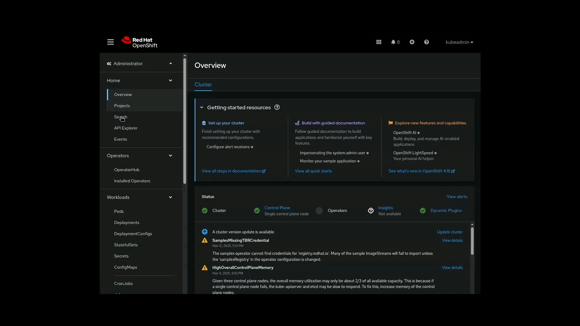 Search for the OpenStack Control Plane configuration.