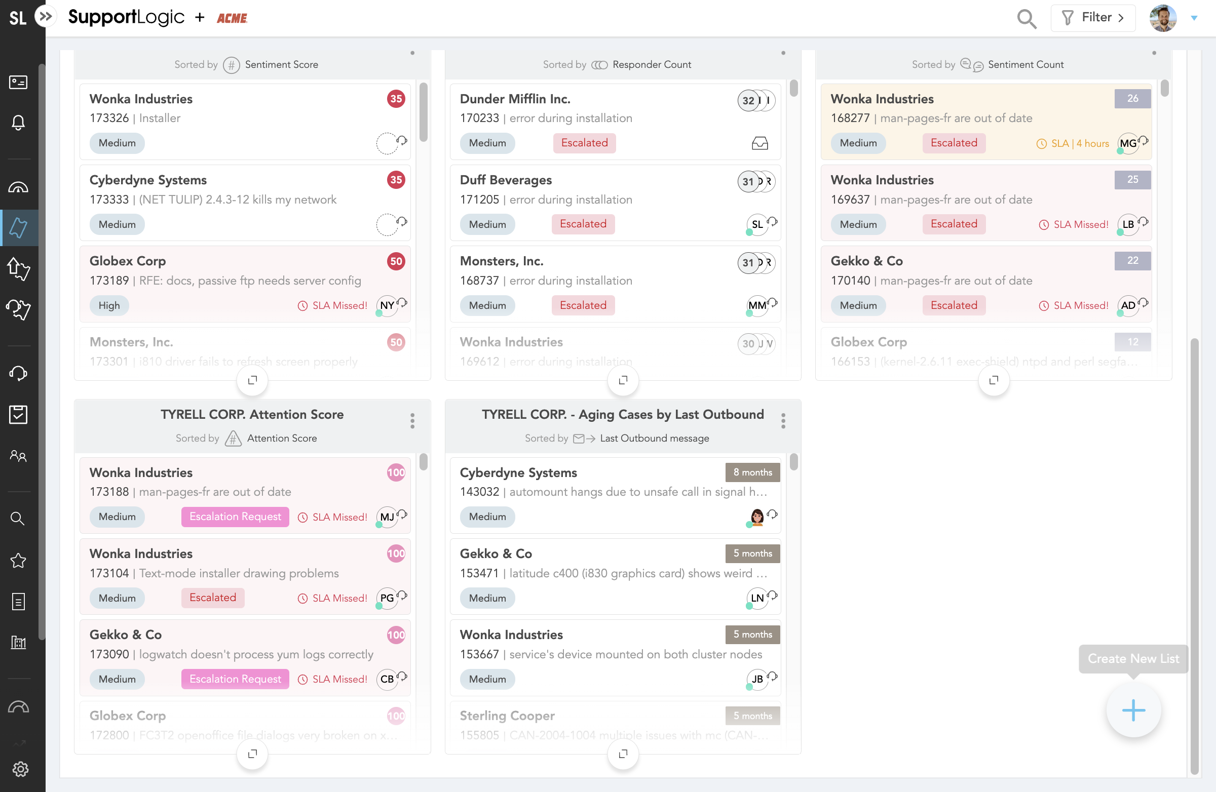 Slice up your case queue to tackle the most important issues first - saving your team time and resources.

Use filtering and case sentiment to create prioritized views to better assign cases, bring in experts, and reduce backlog.

And it's easy to create a new backlog view...
