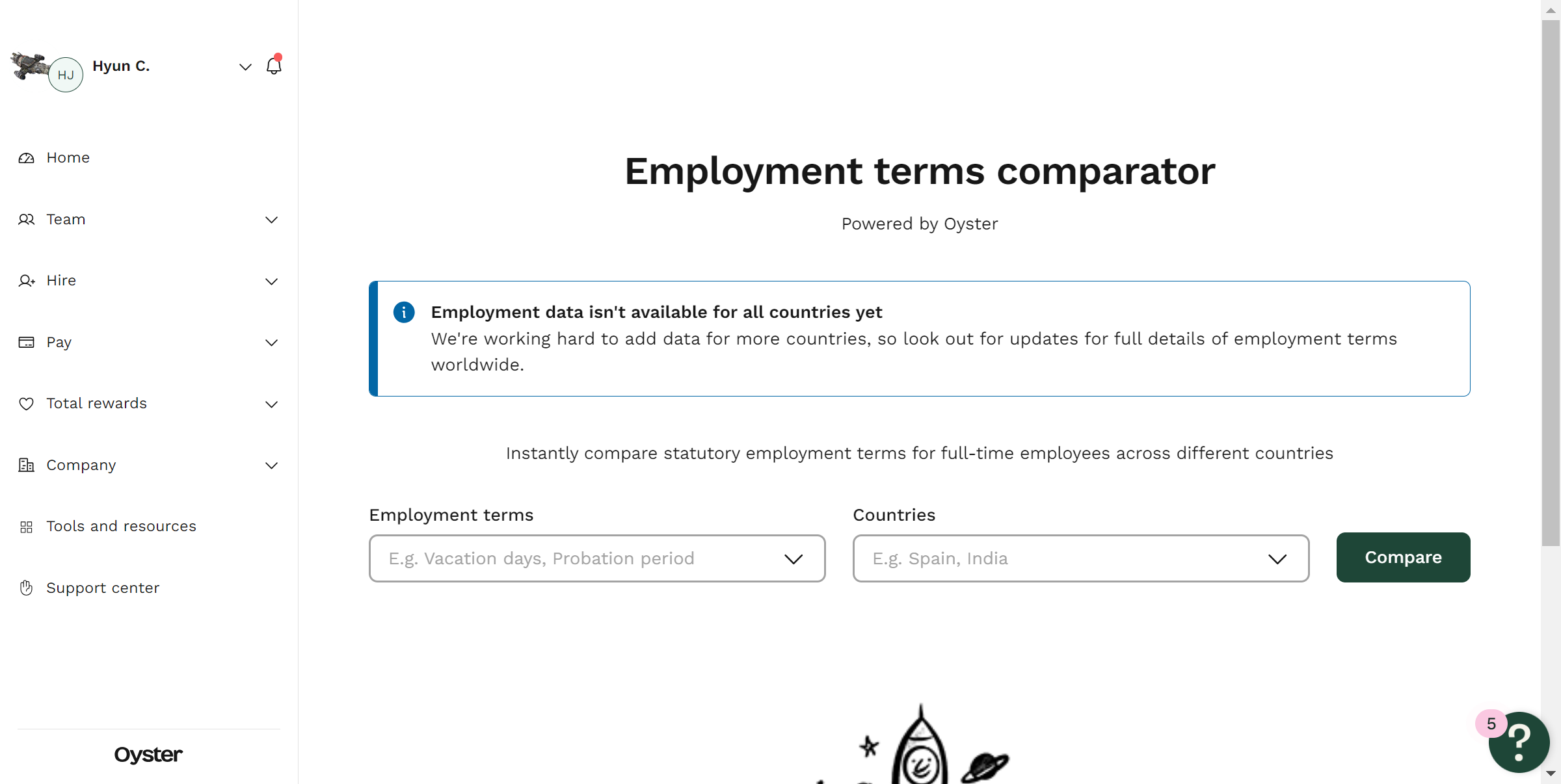 Use our employment terms comparator to discover the statutory terms for full-time employees in the countries you want to hire from. 

Step 1 of 3